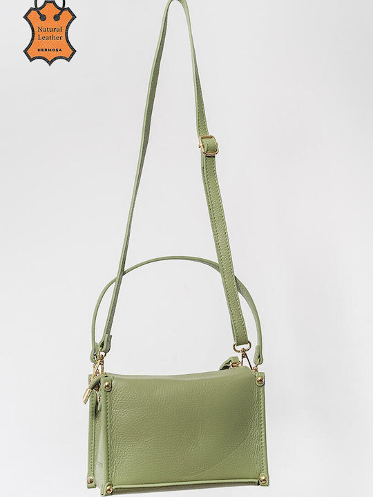Leather Women's Shoulder Bag Green