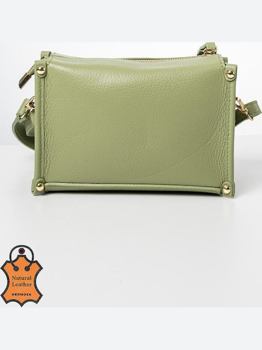 Leather Women's Shoulder Bag Green