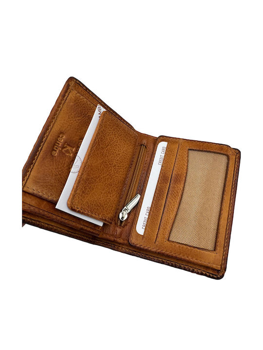 Leder Herrenbrieftasche mit RFID Tabak Braun