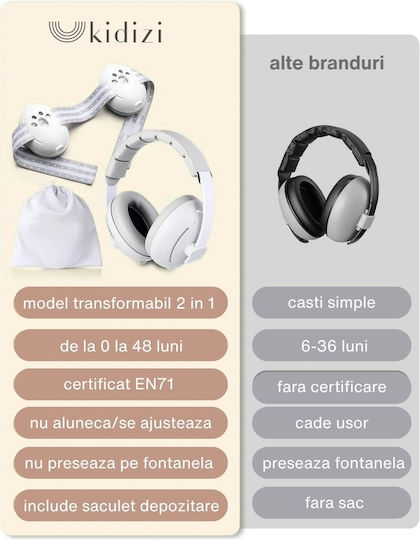 Kidizi Dopuri de urechi pentru copii de culoare roz 2 bucăți