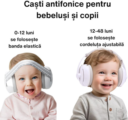 Kidizi Dopuri de urechi pentru copii în culoare gri 2 buc
