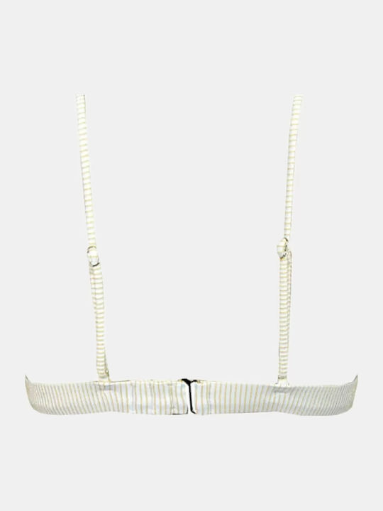 Sport-BH Triangel Bikini Mit Gummiband Weiß Lurex Größe XL