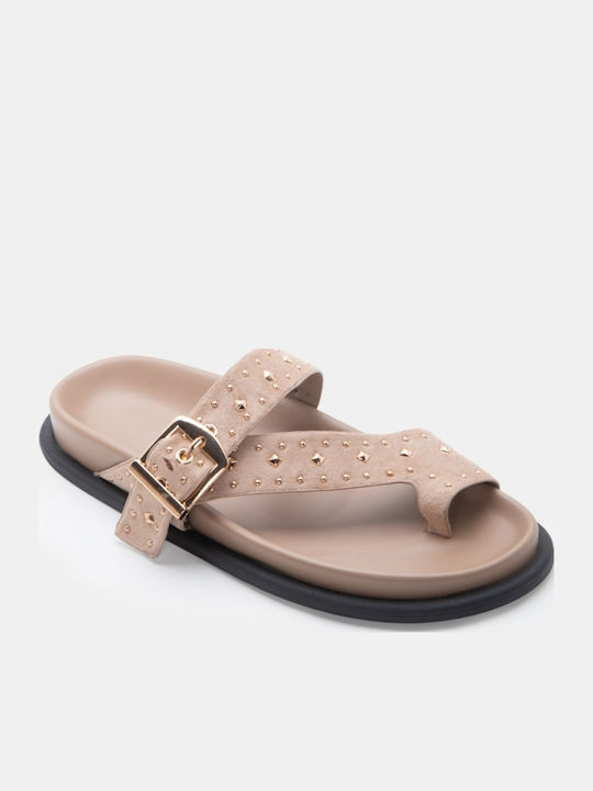 Women's Flat Sandals Flatforms Beige