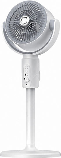 Ventilator Pe Piedestal 10W Diametru 38cm Cu Telecomandă Alb