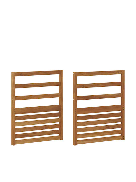vidaXL Outdoor Chair Wooden Beige Set of 2