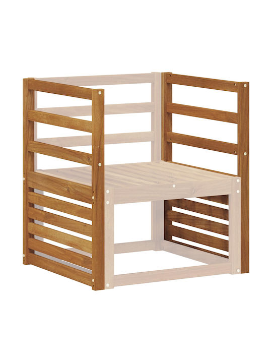 vidaXL Outdoor Chair Wooden Beige Set of 2