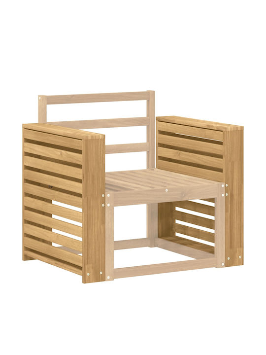 Scaun De Exterior Din Lemn Alb 2 Bucăți