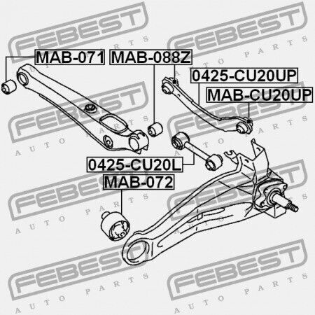 Rear Lower Transverse Rod Mitsubishi Lancer Lancer Cedia Cs Ct 2000.03-2009.08 Jpn Mn100109