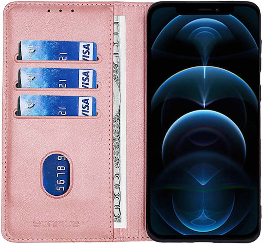 Vintage Magnet Wallet Mobile Phone Case Sonique Xiaomi Poco X8 Pro 5g Rose Gold