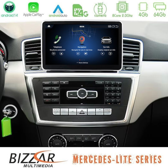 Bizzar Автомобилна Аудио Система за Mercedes-Benz ML / GL Class 2012-2015 (Bluetooth/USB/Вграден Wi-Fi/GPS/Apple CarPlay/Android Auto/CD) с Touch Screen 9"