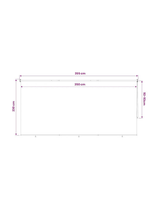 vidaXL Roller Blinds Partial Blackout Green W355xH230cm 42036036