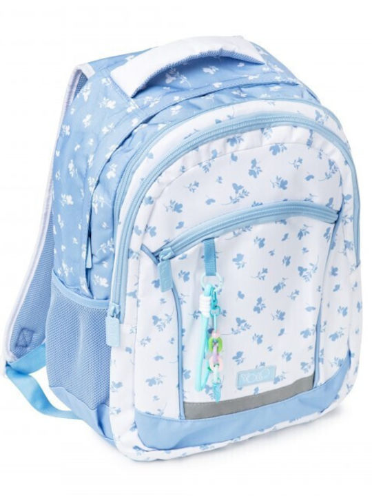 Yolo School Backpack for Elementary Blue with Water Bottle Holder 28lt