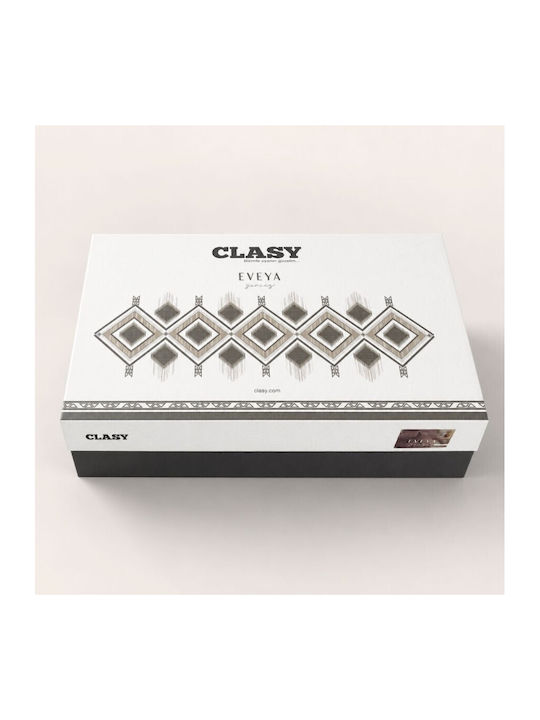 Clasy Home Set Huse Pentru Pilote 100% Bumbac 200x220cm Dublă Cu 2 Fețe De Pernă & 1 Cearșaf Verde