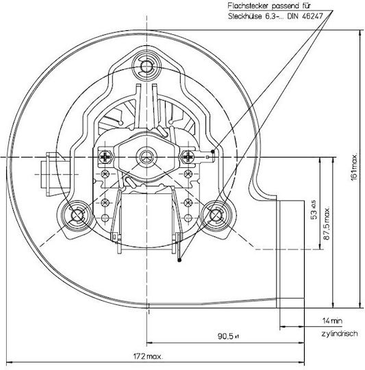 Ventilator Cu Flux Încrucișat Gazelor De Eșapament Ebm Soba Pe Peleți Ungaro Baxi Westen Alții