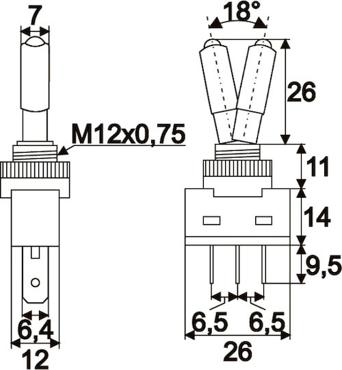 Set 2 Blaue LED Hebelschalter 12V 20A Ein-Aus-Schalter SPST Schalter Autoscheinwerfer Set 2 Stücke