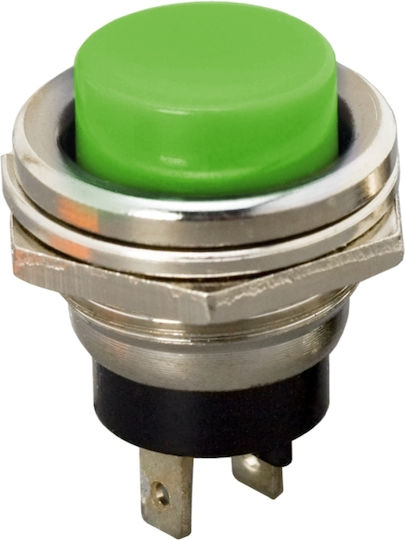 Set 5 Momentary Spst 2a 250v Push Button Switches Normally Open M16 Panel Green Set 5 Pcs