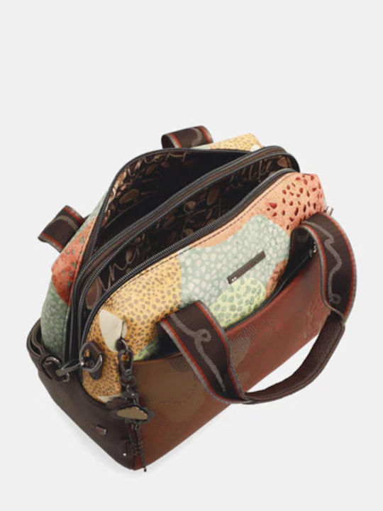 Damen Schultertasche Braun