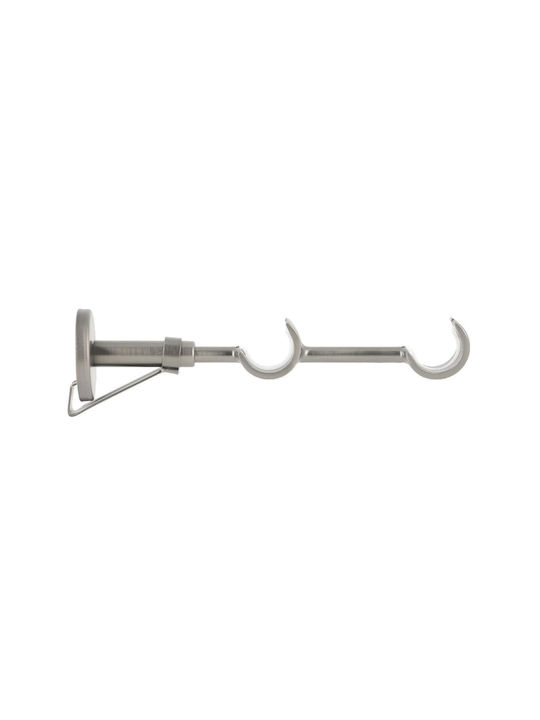 Sockel der Vorhangschiene Wand aus Metallisch Grau
