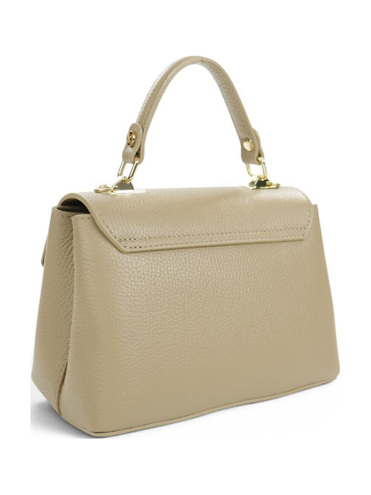 Damentasche Aus Leder Taupe