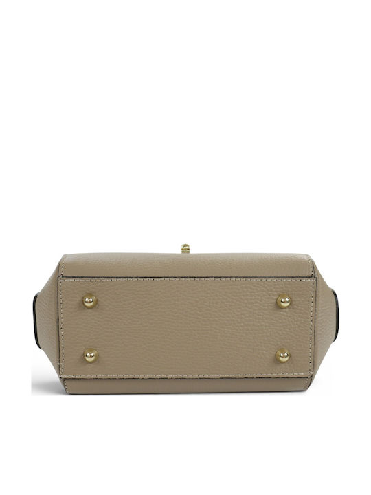 Damentasche Aus Leder Taupe