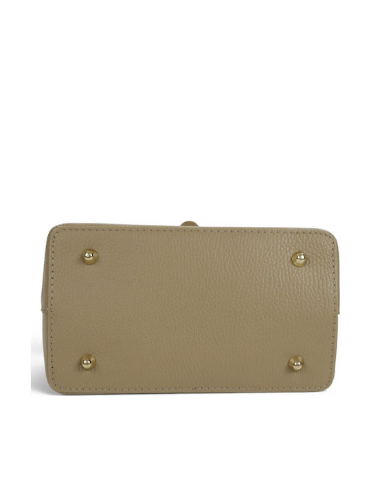 Damentasche Aus Leder Taupe