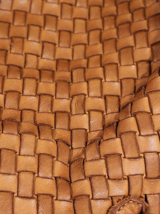 Leather Women's Shopper Bag Brown
