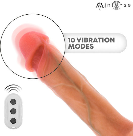 Intense Vibrator Ρεαλιστικός Δονητής με Απομακρυσμένο Έλεγχο 19cm Flesh