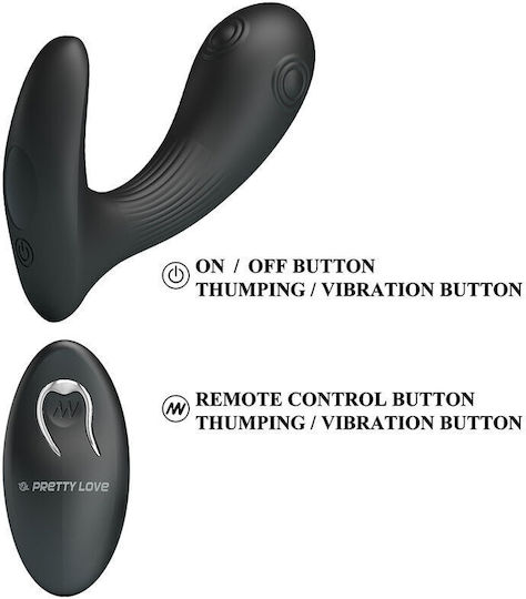 Pretty Love Vibrator Δονητής Μασάζ με Απομακρυσμένο Έλεγχο Μαύρος