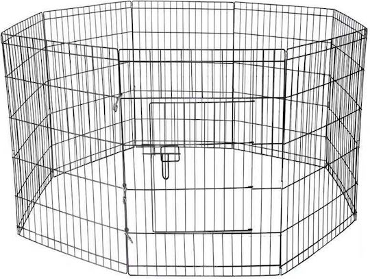Parc Pentru Câini Din Metal De Culoare Neagră 61 x 107 cm
