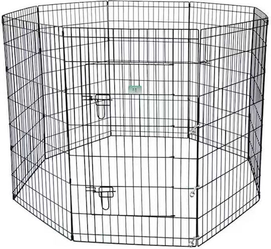 Parc Pentru Câini Din Metal Negru 61 x 76 cm