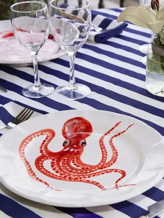 Casa Amalfi Deepes Keramik Servierteller Rot mit einem Durchmesser von 26cm