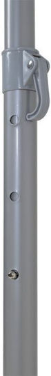 Summer Club Lagoon Beach Umbrella Diameter 2m with UV Protection and Air Duct Silver Beige