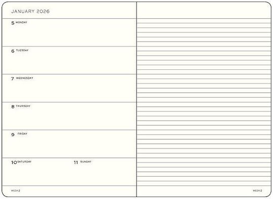 18m Weekly Planner Notebook 2026-2027 A5 Softcover Black Leuchtturm 1917 4070292003351