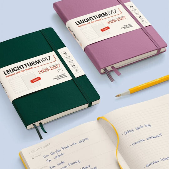 18m Weekly Planner Notebook 2026-2027 A5 Softcover Black Leuchtturm 1917 4070292003351