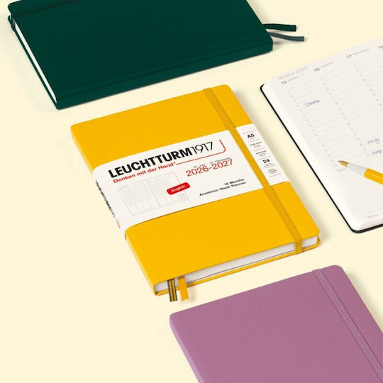 18m Week Planner Notebook 2026-2027 A5 Hardcover Dusty Rose Leuchtturm 1917 4070292003443