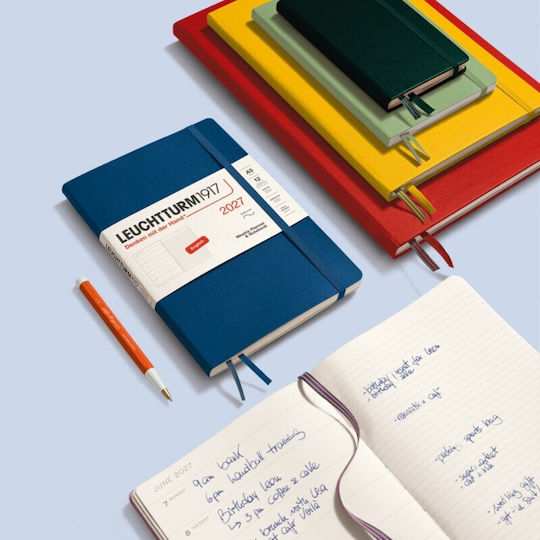 12m Weekly Planner Notebook 2027 A5 Softcover Port Red Leuchtturm 1917 4070292002200