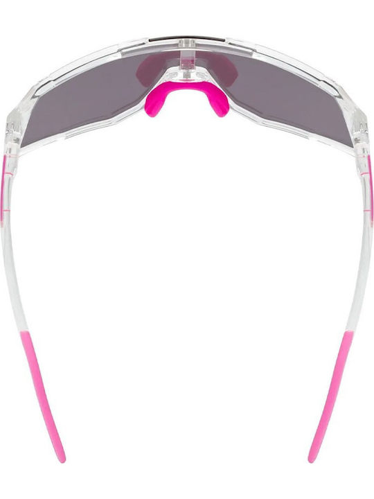 Uvex Unisex Sunglasses with Transparent Frame with Mirror Lens S5340069316