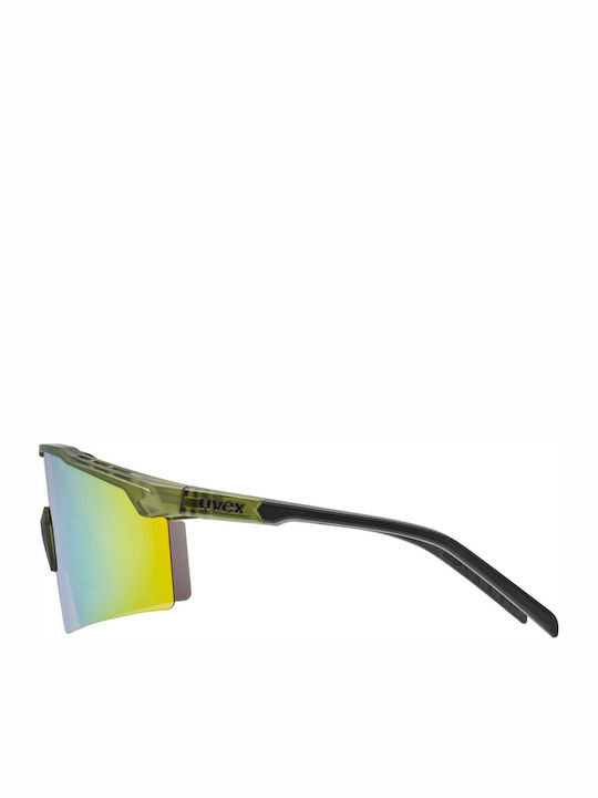 Uvex Unisex Sunglasses with Gold Frame and Green Mirror Lens S5340047716