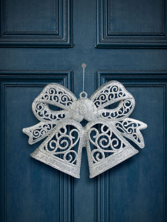 Fundă Decorativă De Crăciun 35 Cm Argintie