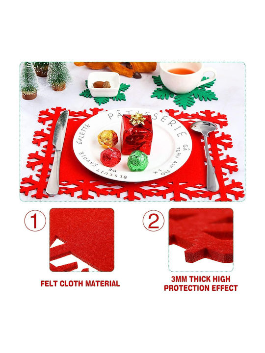 Alista Home Set Prosoape De Crăciun Verzi 35x25cm 12 Bucăți