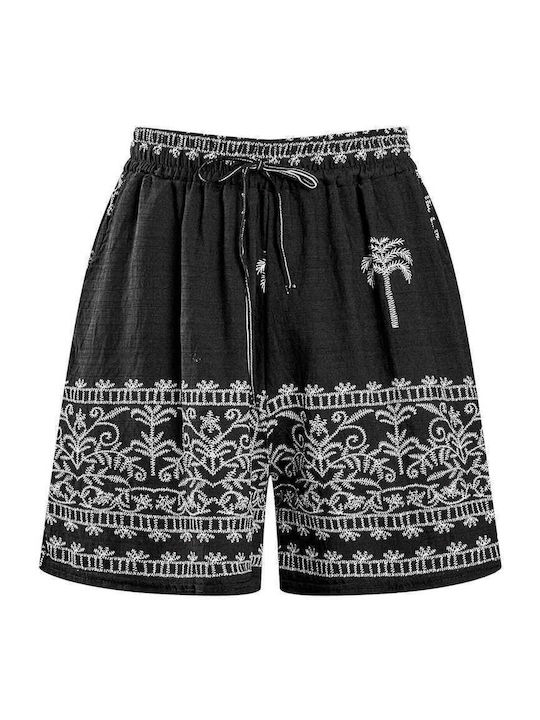 Celestino Women's Printed Viscose Shorts Black