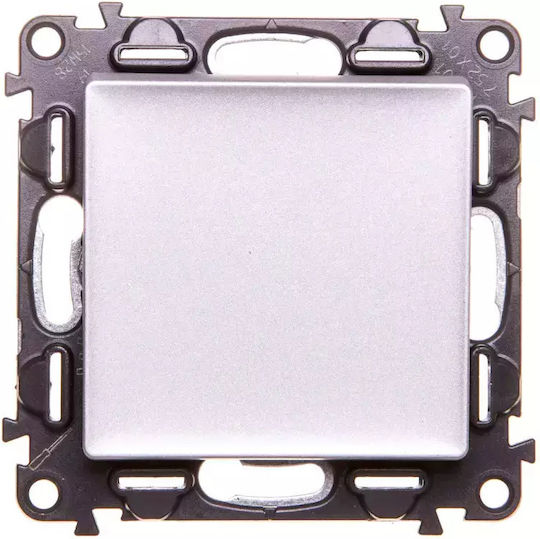 Legrand Valena Life Recessed Wall Switch Lighting One-Way without Frame Aluminium