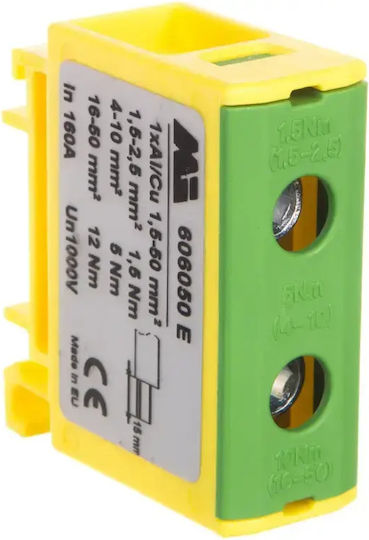 Em Group Busbar Terminal 1-pole 1.5-50mm2 Yellow-green Euro Otl