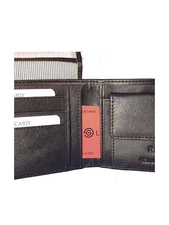 Leather Men's Wallet With RFID Black