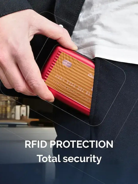 Portofel bărbătesc cu RFID Roșu
