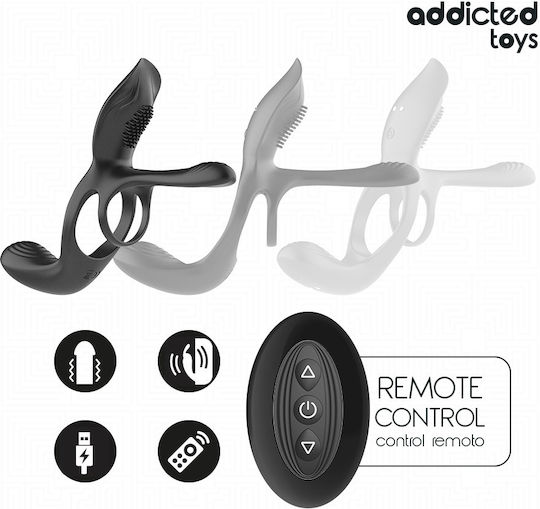 Addicted Toys Double Vibrating Silicone Cock Ring