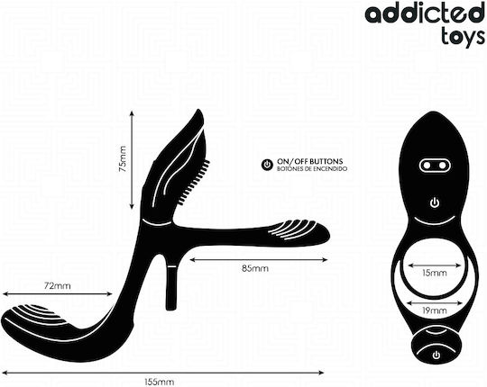 Addicted Toys Double Vibrating Silicone Cock Ring