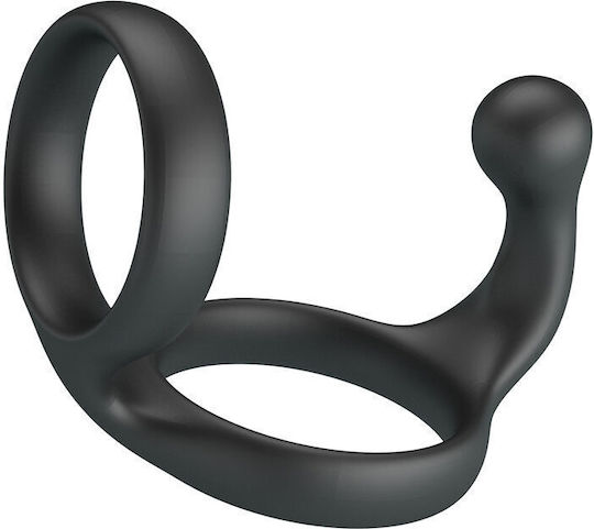 Crazy Bull Florian Double Cock Ball Ring Black