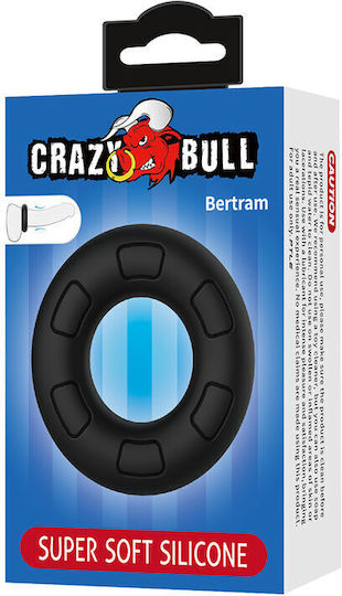 Crazy Bull Bertram Super Soft Silicone Cock Ring Black