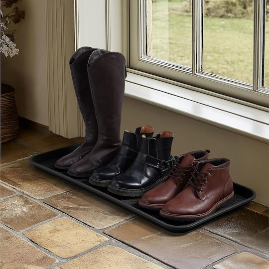 Navaris Husă De Depozitare Din Plastic Pentru Pantofi În Culoare Neagră 76x38x3cm 3 Bucăți
